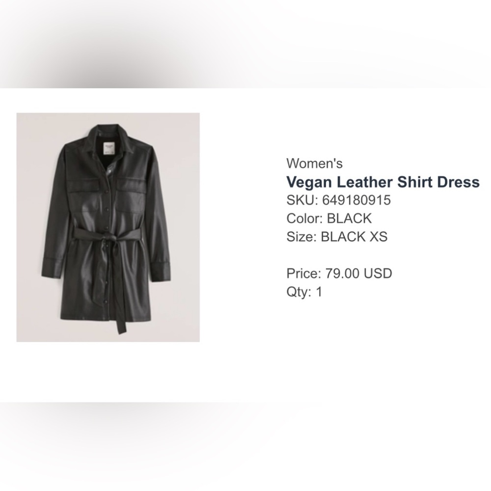 Long Vegan leather black coat